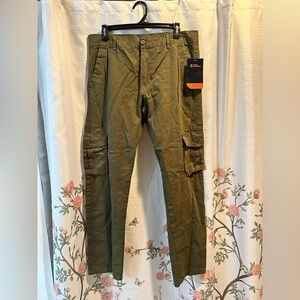 Real Exchange Comfort Fit Men Olive Cargo Pants - 34x32
